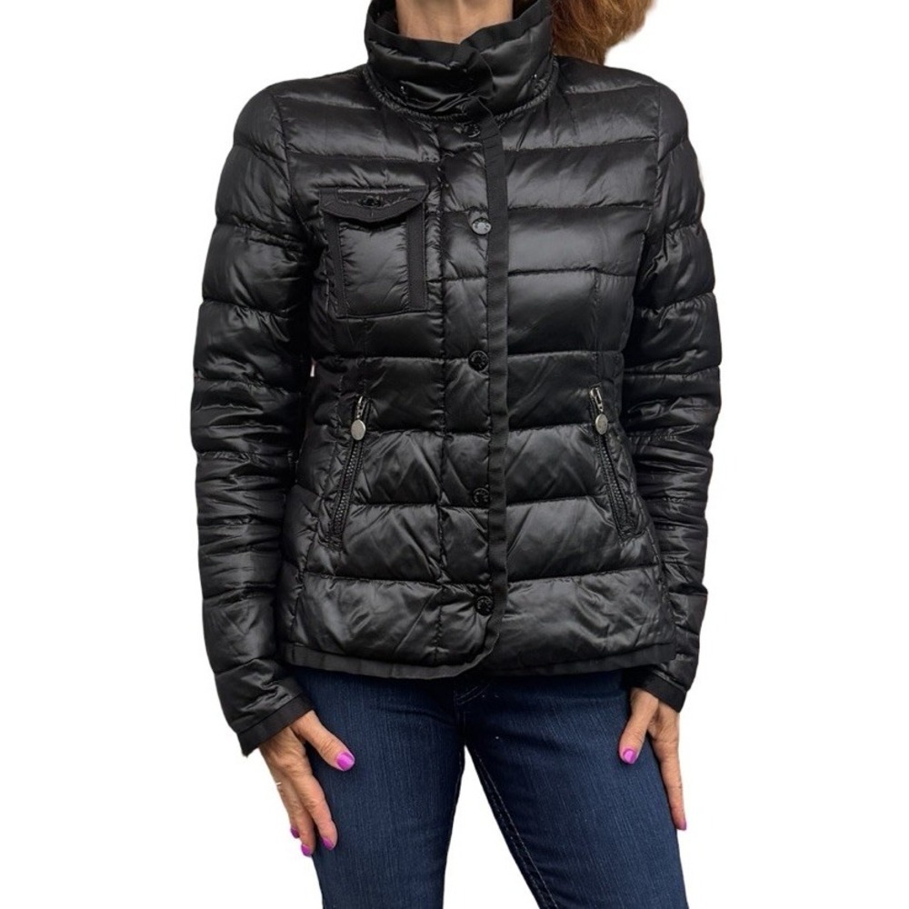 Moncler Armoise  Women's 1 Small Down Quilted Black Puffer Jacket NO FUR HOOD